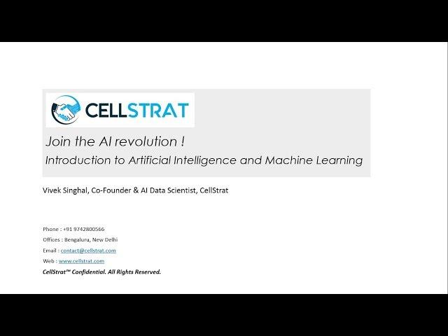 Introduction to AI and Machine Learning