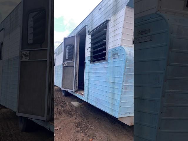 Turning a vintage camper into a chicken coop and a homestead shed. #chickencoop #homesteading #diy