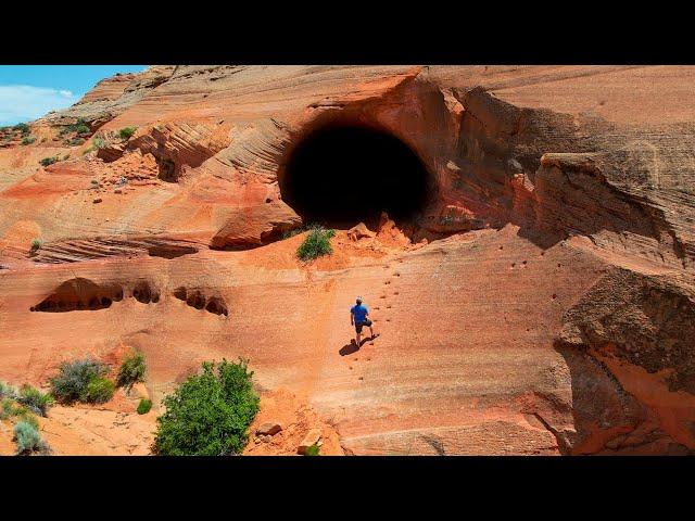 I Found This Cave With Carved Steps On Google Earth Then Hiked To It