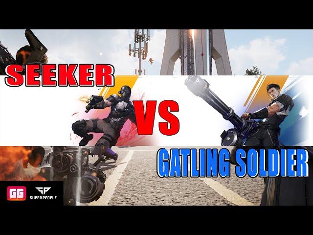 Super People - Seeker vs Gatling Soldier clip part 1