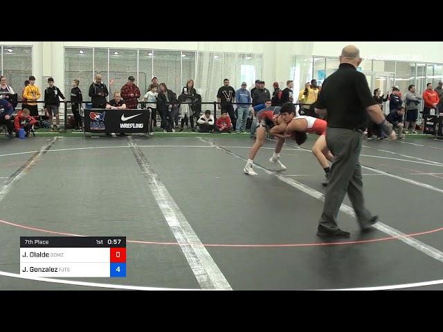 62 Kg 7th Place Joseph Olalde Gomez Wrestling Vs Joe Gonzalez Florida Jets