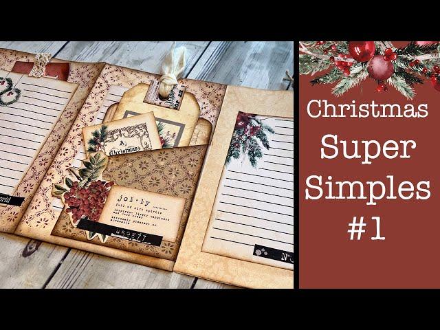 Christmas Super Simples #1 FULL TUTORIAL, Christmas Junk Journaling Tutorial and Kit