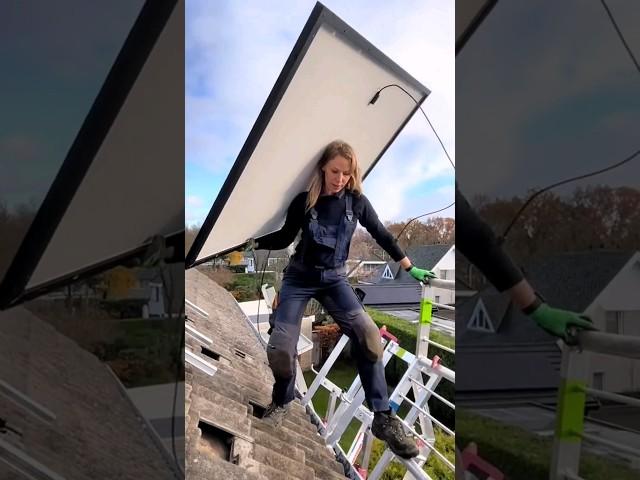 Very Impressive #Solar Installation on a Roof - Subscribe for more! ️