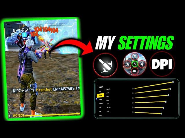 Secret Headshot Settings SENSITIVITY, Custom HUD, DPI, Fire Button Size And Position 2024 