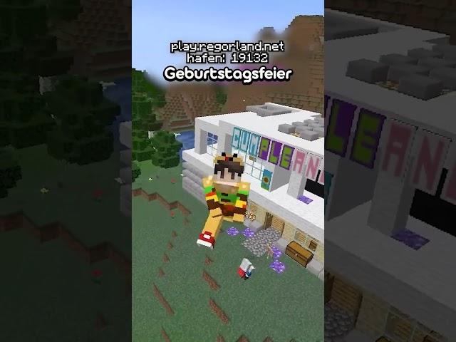 Ich habe eine Überraschungs-Geburtstagsfeier auf meinem Minecraft-Server gemacht!