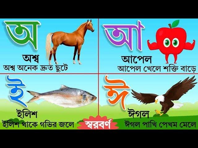 Aye ajogor|Bangla Bornomala|অ আ ই ঈ উ ঊ ঋ এ ঐ ও ঔ|বংলা স্বরবর্ণ|বাংলা বর্ণমালা শিক্ষা