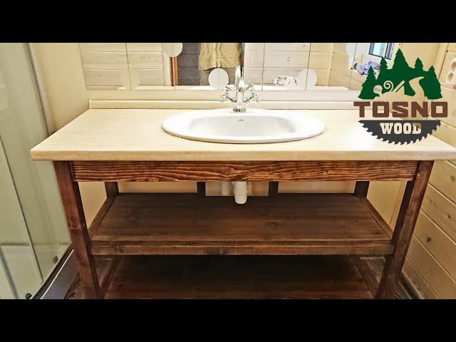 DIY Provence-style wooden washbasin