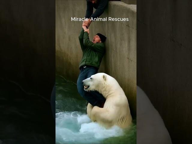 Polar bear attacks and drags man underwater