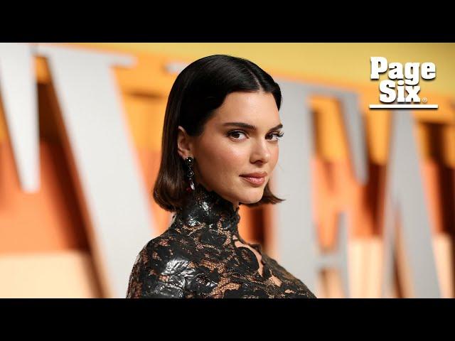 Kendall Jenner smolders in rubber lace gown on Vanity Fair Oscars Party 2025 red carpet