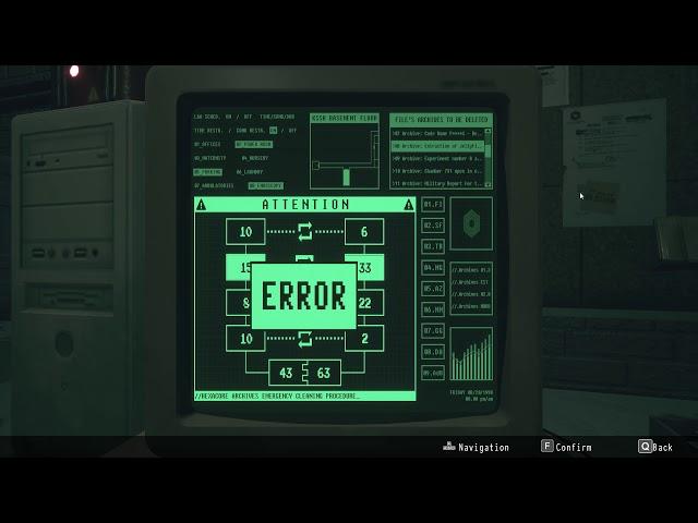 Daymare 1998 - Hospital Secret Door Computer Puzzle Solution