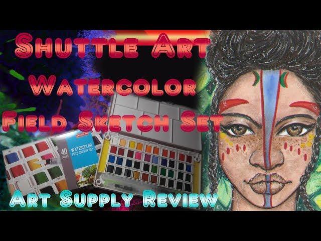 Art Supply Unboxing and Review 9:  Shuttle Art Watercolor Field Sketch Set *Such a disapointment*