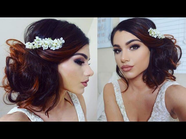 Full Coverage WEDDING Makeup Tutorial! + Romantic Bridal Bun Updo!