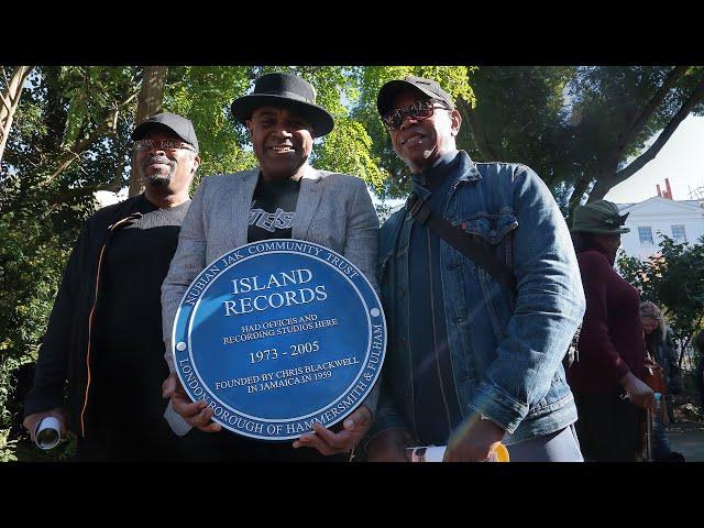 Island Records Blue Plaque unvelling