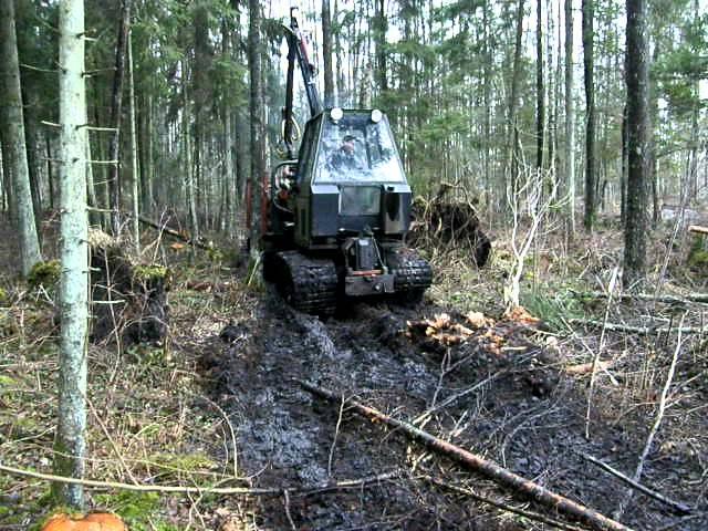 Homemade forwarder in action