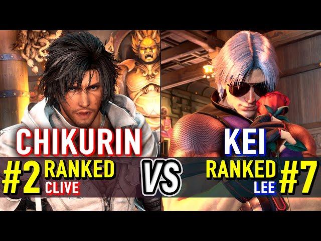 T8  CHIKURIN (#2 Ranked Clive) vs KEI (#7 Ranked Lee)  Tekken 8 High Level Gameplay