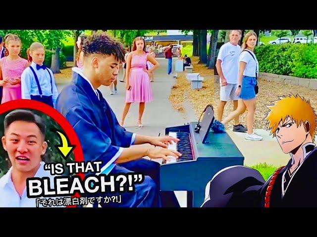 Playing BLEACH on piano in PUBLIC!