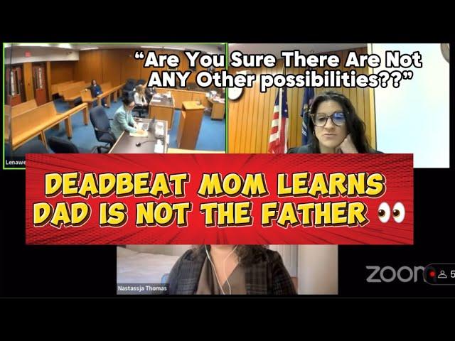 Deadbeat Mom Learns Dad Is NOT The Father  At Family Court Custody Court Hearing #notthefather