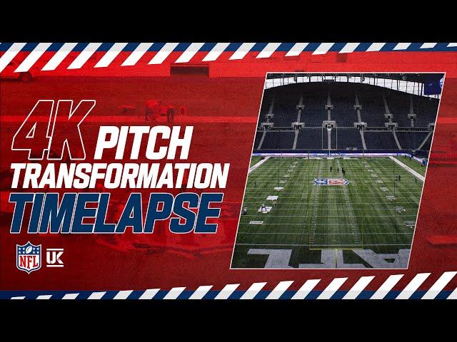 4K Pitch Transformation Timelapse! | How Tottenham Hotspur Stadium Transforms into an NFL Stadium