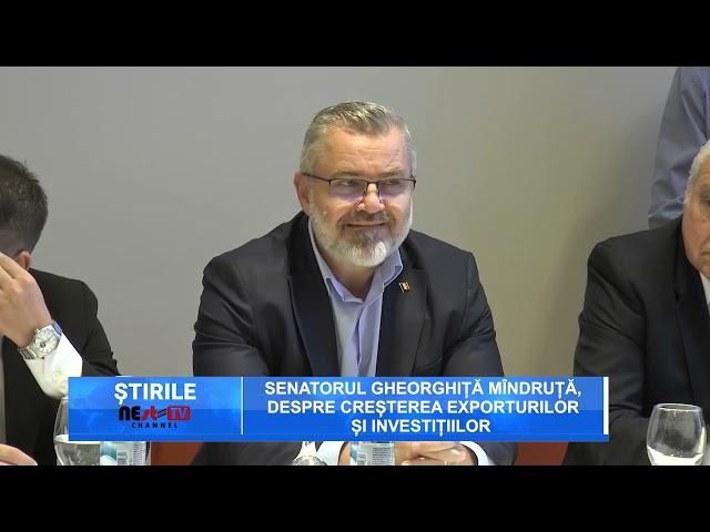 Senatorul Gheorghiță Mîndruță, despre creșterea exporturilor și investițiilor