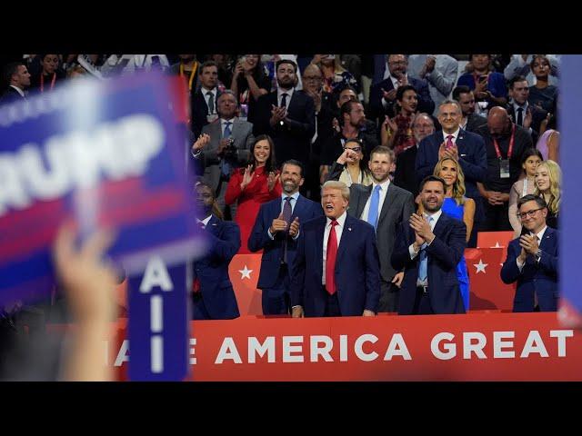 Tears flow as Donald Trump receives a hero's welcome at the Republican National Convention