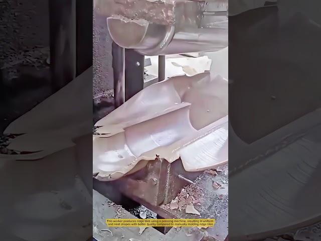 This is Process of Producing Ridge Tiles with SpecialMachine- Good tools and machinery in daily work