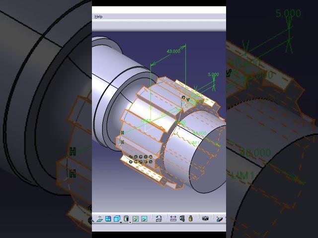 Helical Gear Design in CATIA V5 Tutorial for Mechanical Engineers and CAD Designers #shorts #design