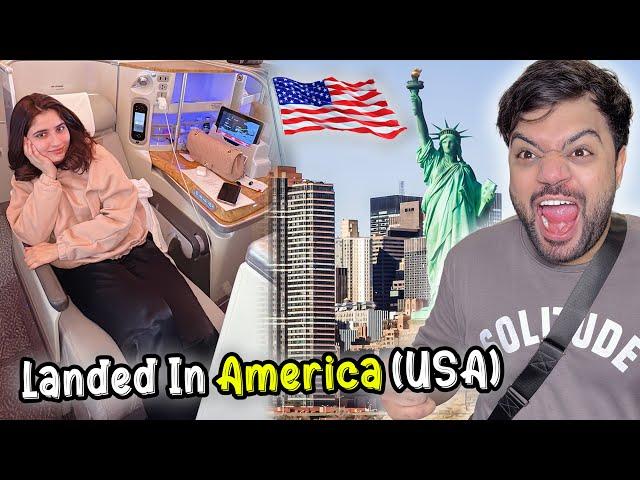 Landed In United States Of America  | Business Class Flight Surprise For Aroob 