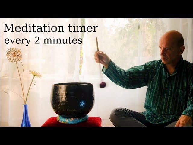 Meditation Timer Temple Bell sounds every 2 minutes for 30 minutes