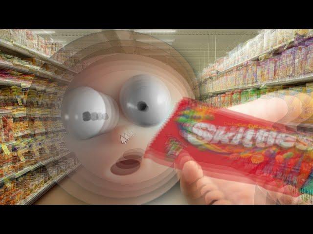 Stretchy Morty drops his Skittles BUT it keeps getting faster