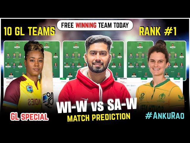 WI-W vs SA-W Dream11 Team 7 GL Teams Grand League, West Indies vs South Africa Women's, 3rd ODI
