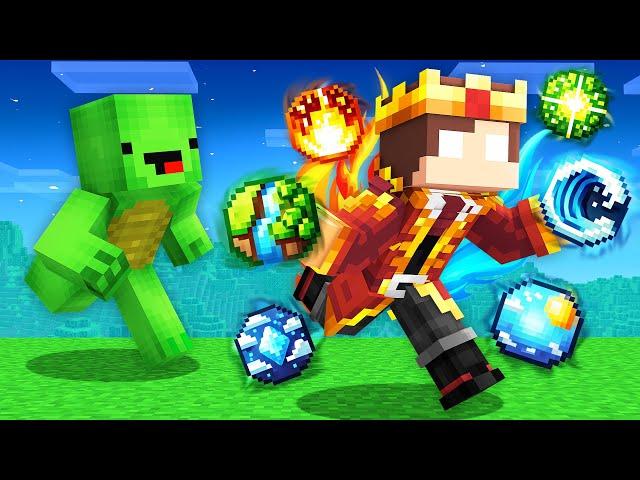 ELEMENTAL KING Speedrunner vs Hunter : JJ vs Mikey in Minecraft Maizen!