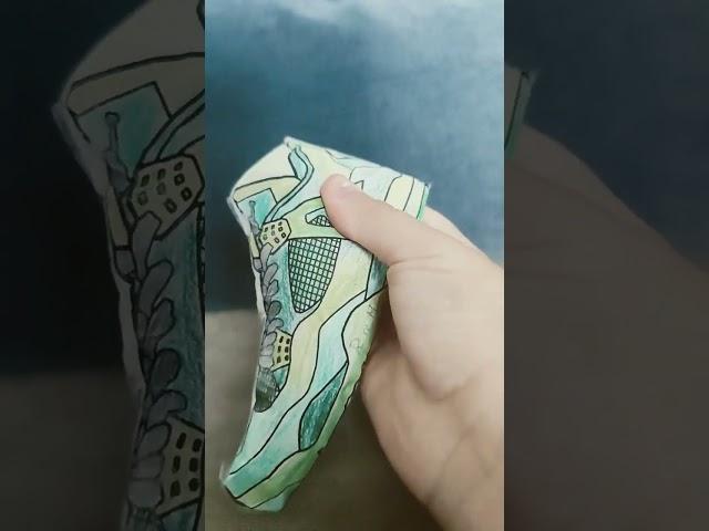 Jordan 4 custom made Rick and Morty squishy! #shorts #squishy #diy #crafts #creative #viral #jordan4