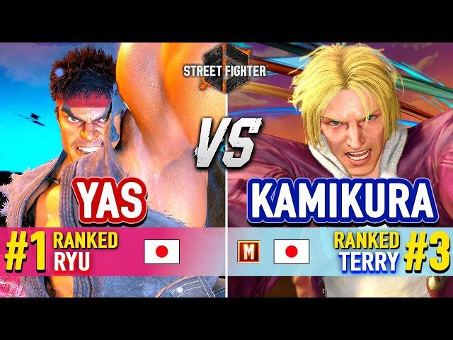 SF6  YAS (#1 Ranked Ryu) vs KAMIKURA (#3 Ranked Terry)  Street Fighter 6 High Level Gameplay