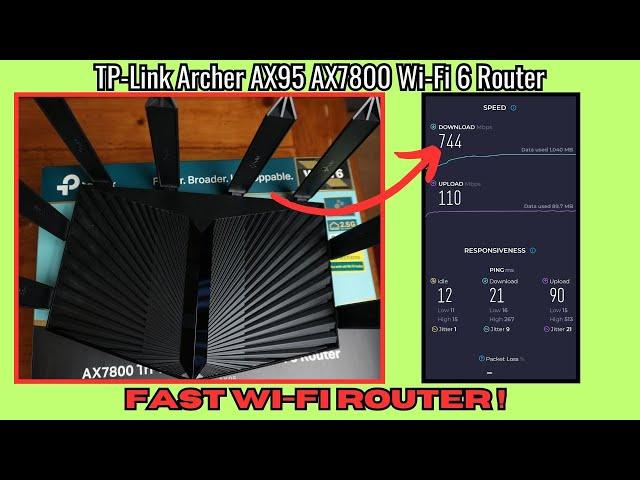 TP Link Archer AX95 AX7800 Wi Fi 6 Router Unboxing, Setup & Review