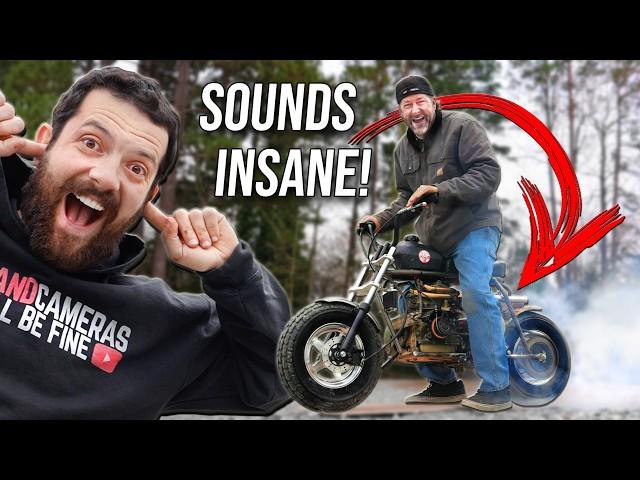 Twin Cylinder 4 Speed Mini Bike Gets Custom Stainless Steel Exhaust!