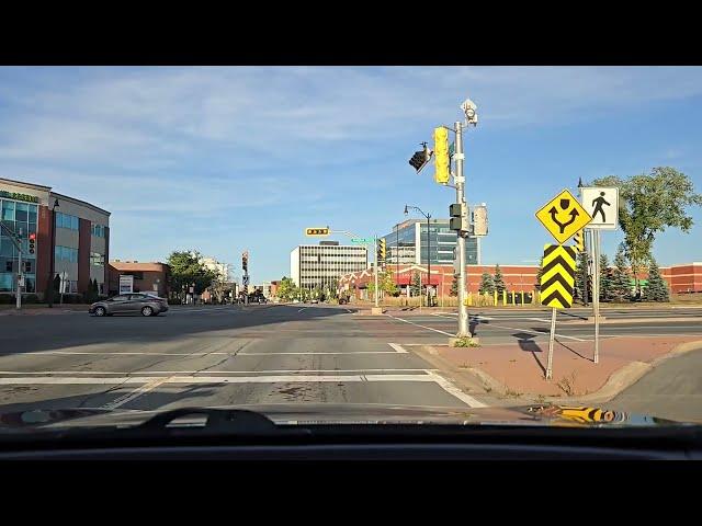 Downtown Moncton NB, Evening Drive, Sept. 2024