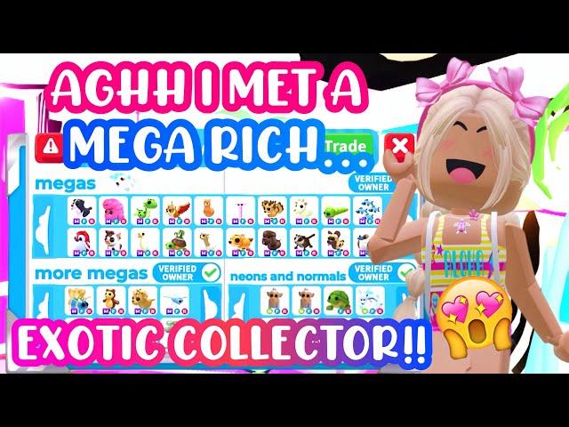 AGHH I MET A MEGA RICH….EXOTIC COLLECTOR!!HMM W F L?!#adoptmeroblox #preppyadoptme #preppyroblox