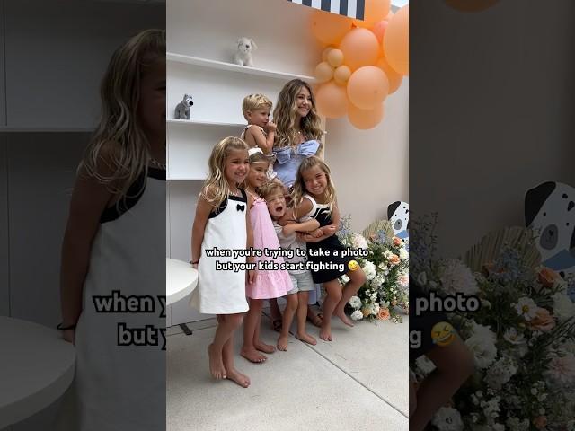 Reality of having 5 kids in a single photo  #momlife