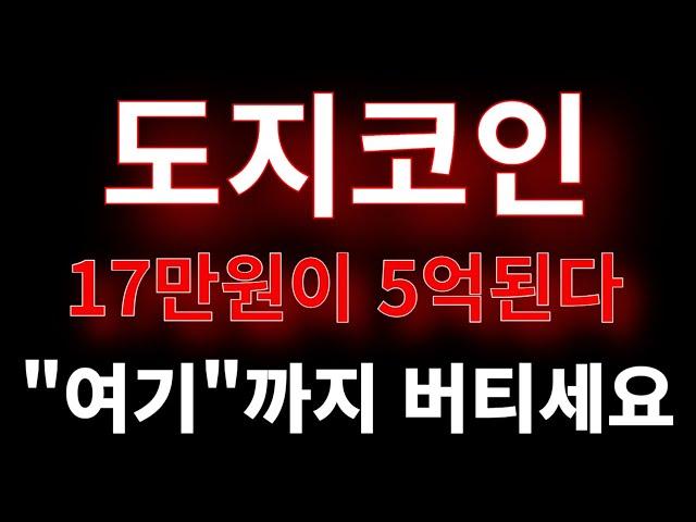 [도지코인 전망]17만원이 5억된다 여기까지만 버티세요