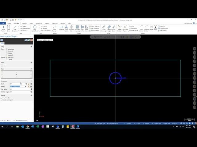 MasterCAM - Drawing Lesson 1