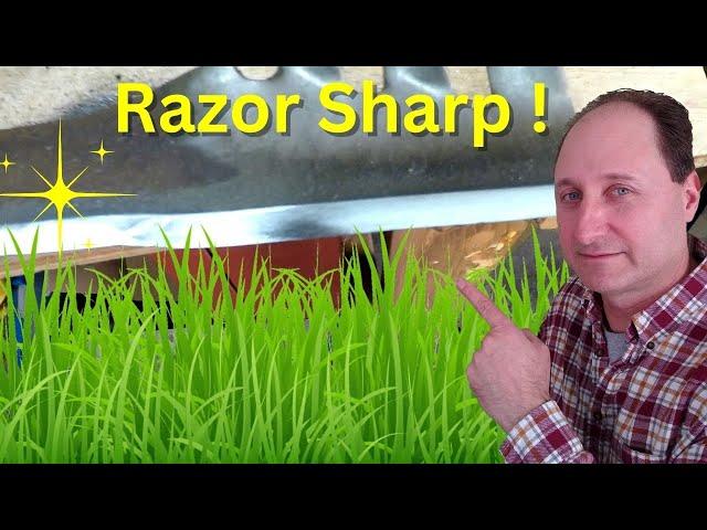 How to Sharpen Lawnmower Blades with a FILE - VERY EASY!