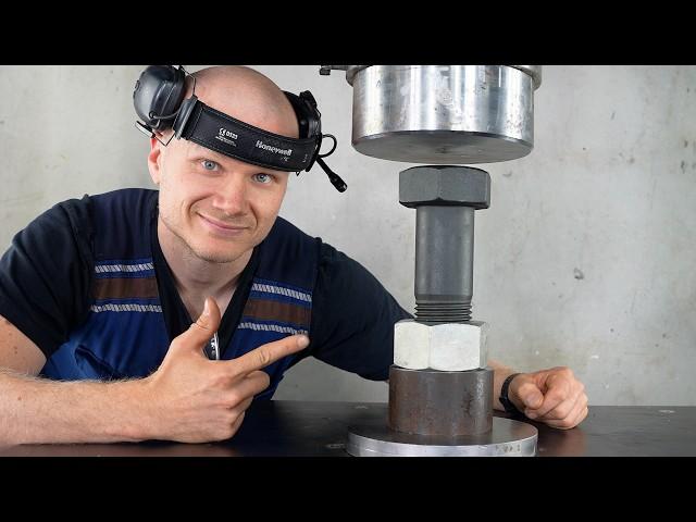 How Strong Is GIANT BOLT? Hydraulic Press Test!