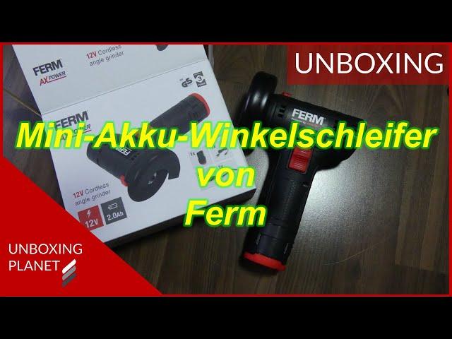 Mini-Akku-Winkelschleifer von Ferm - Unboxing Planet