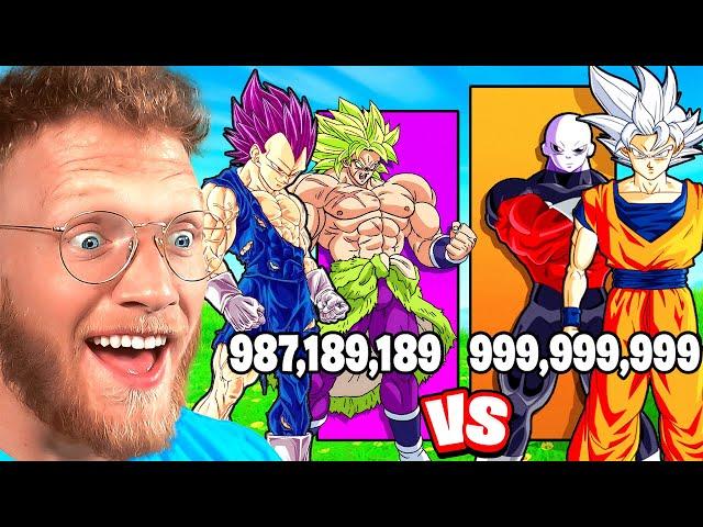 GOKU & JIREN vs VEGETA & BROLY POWER LEVEL COMPARISON!