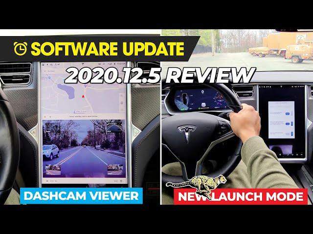 Tesla (2020.12.5) Dashcam Viewer, Launch Mode, and more