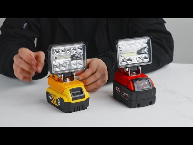 Ecarke LED Work light for Milwaukee and Dewalt 20V Max Batteries