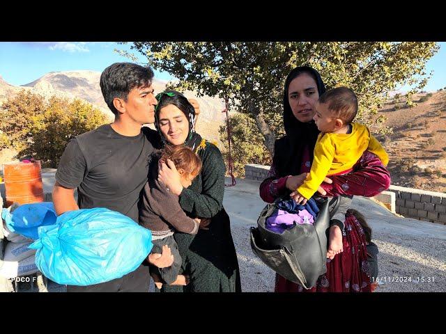 Mohammad along with his wife take local bread to his sister Zulfa in the mountains