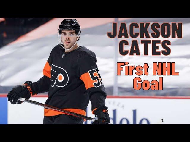 Jackson Cates #59 (Philadelphia Flyers) first NHL goal Dec 16, 2021