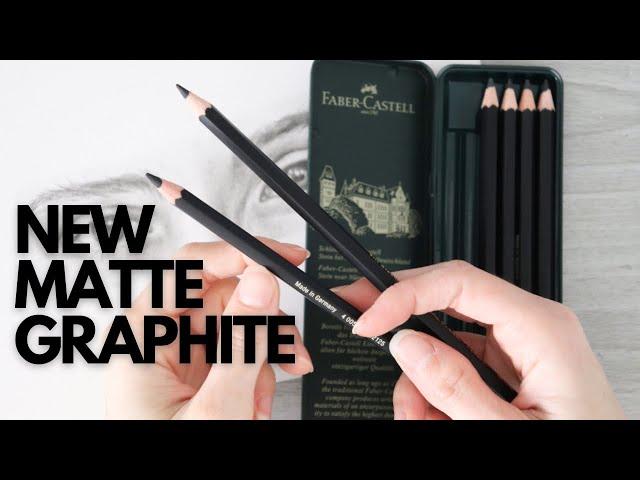 TRYING THE NEW FABER CASTELL MATT GRAPHITE PENCILS! | First Impressions + Eye Demonstration Drawing