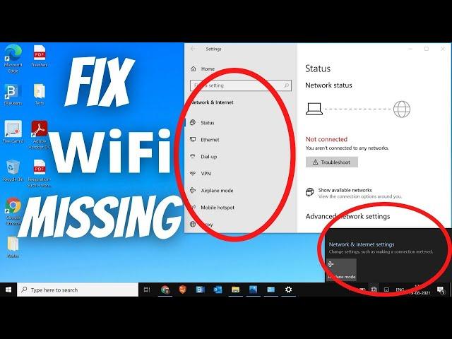 Wi-Fi Not Showing in Settings On Windows 11/10 | Missing WiFi Fix|Wi-Fi not showing in windows 11/10